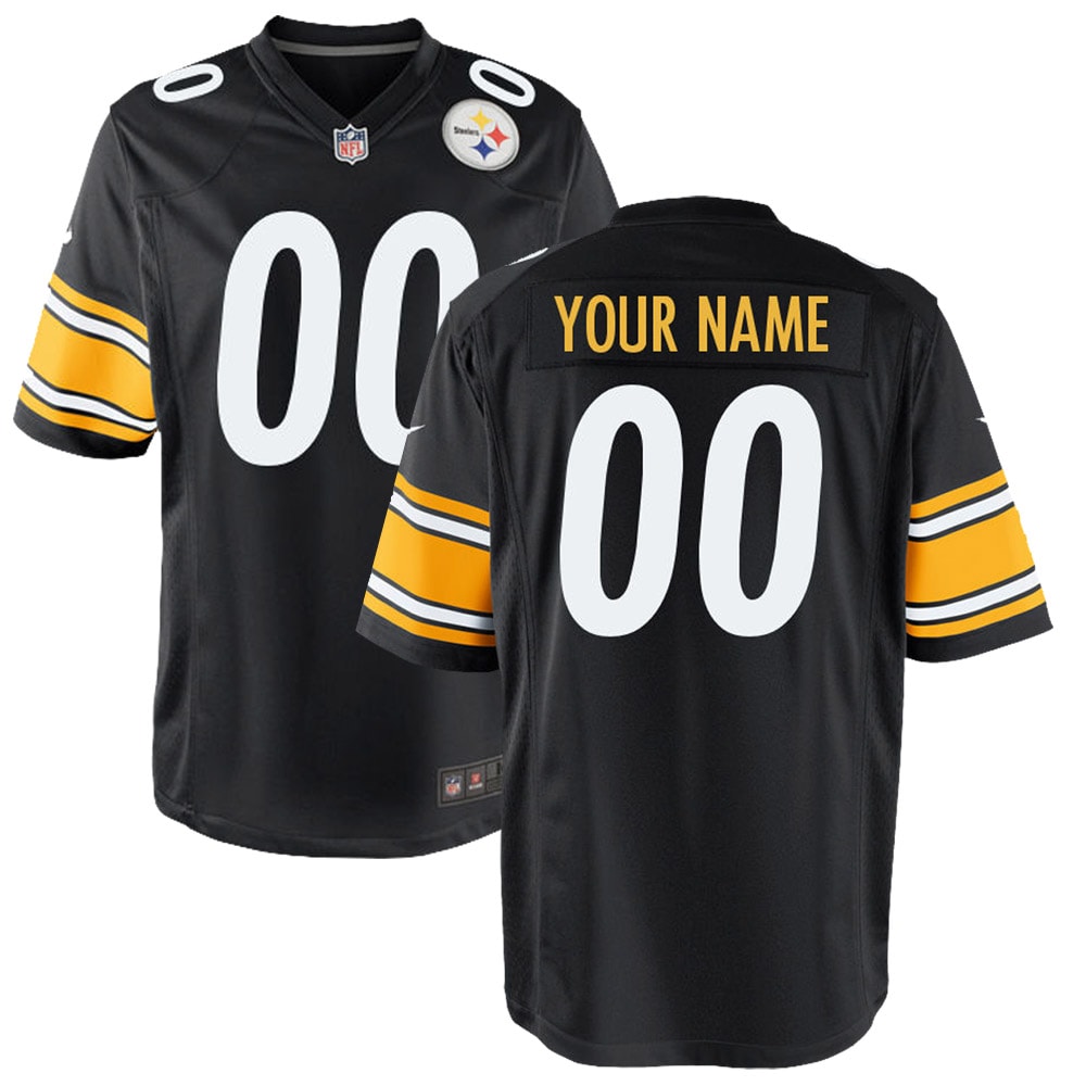 Pittsburgh Steelers Nike Youth Custom Game Jersey - Black