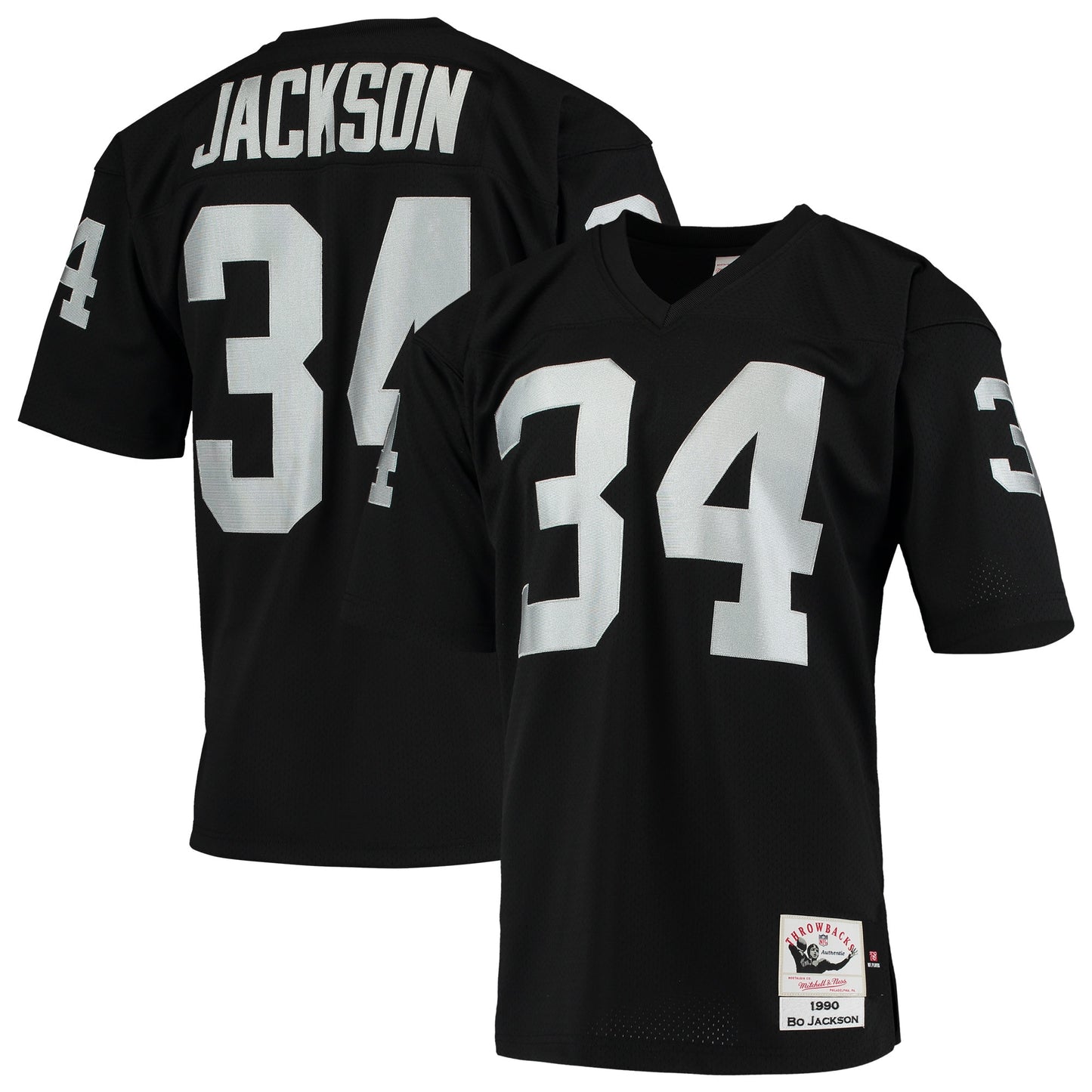Bo Jackson Las Vegas Raiders Mitchell & Ness 1990 Authentic Throwback Retired Player Jersey - Black