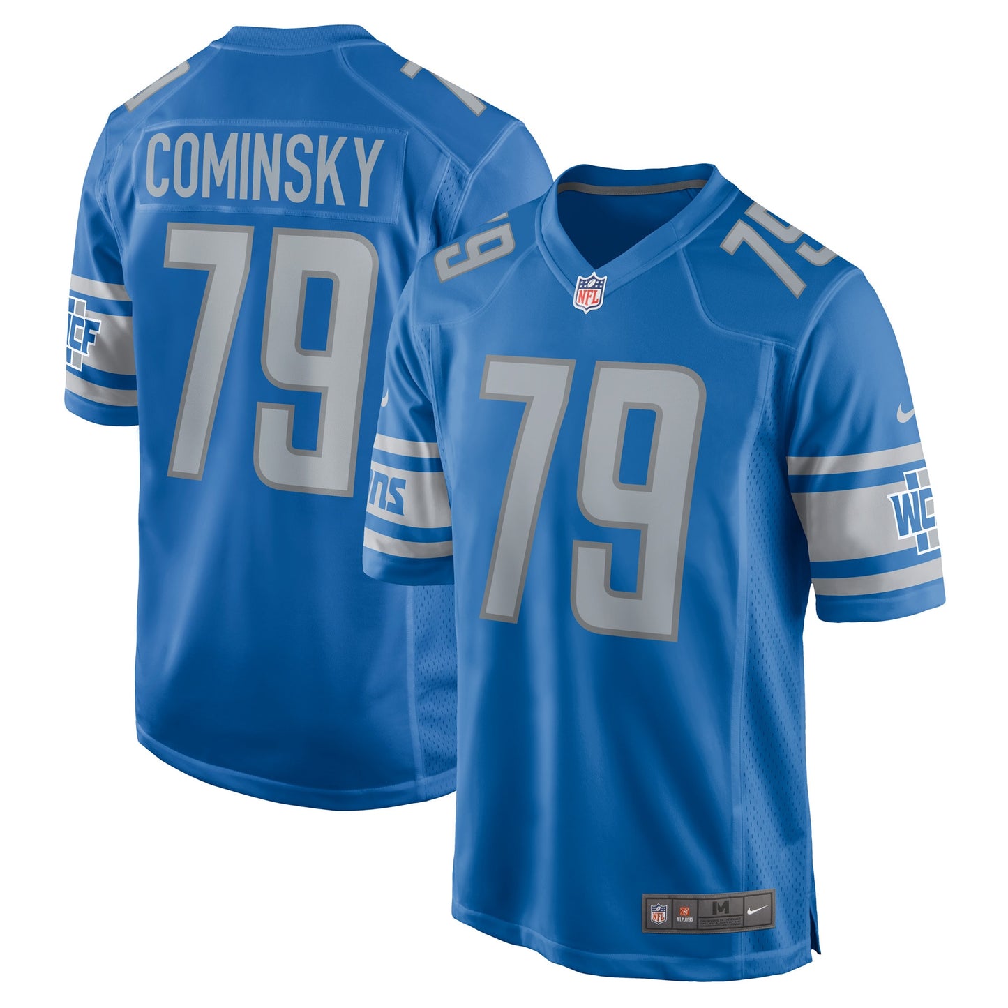 John Cominsky Detroit Lions Nike Player Game Jersey - Blue