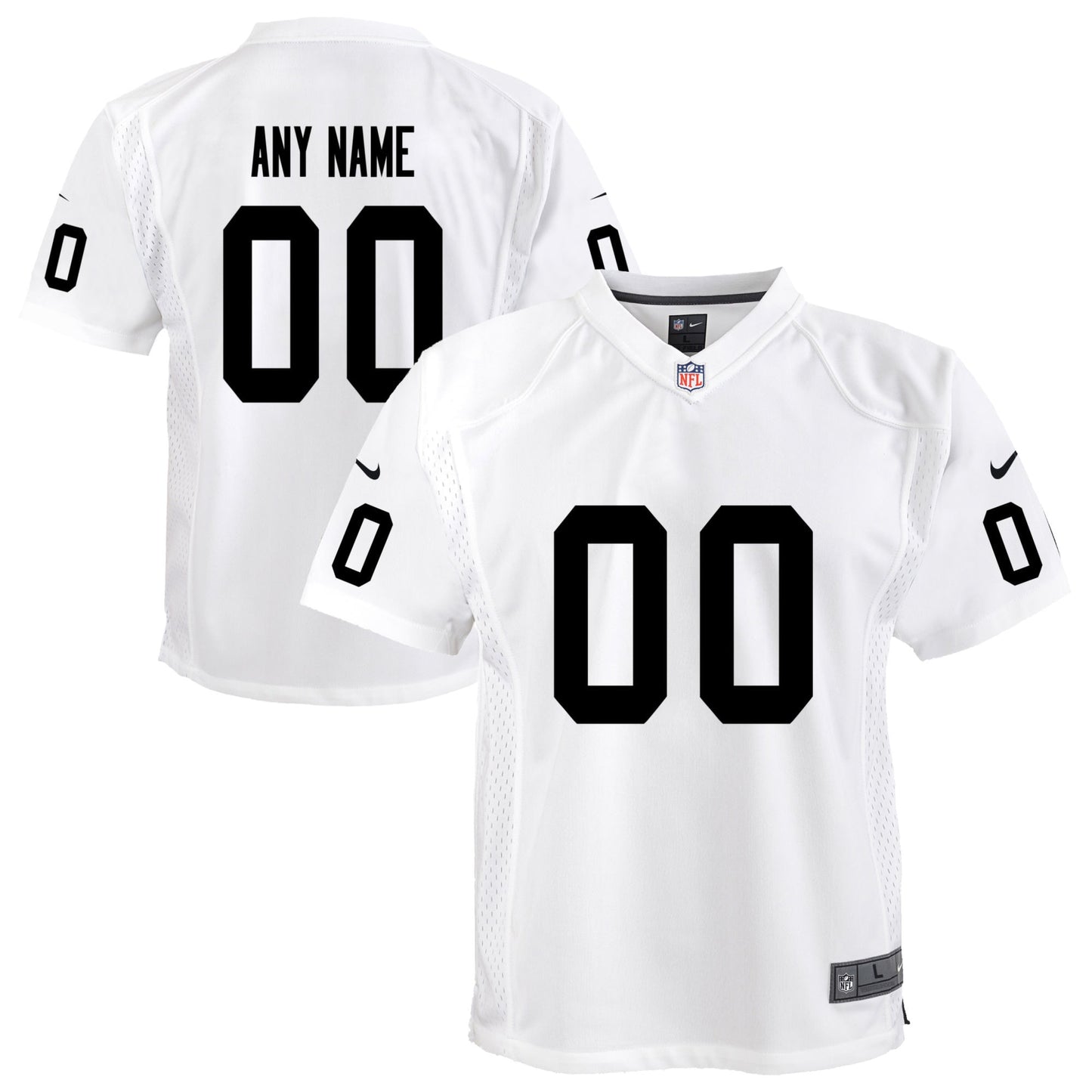 Las Vegas Raiders Nike Youth Team Custom Game Jersey - White