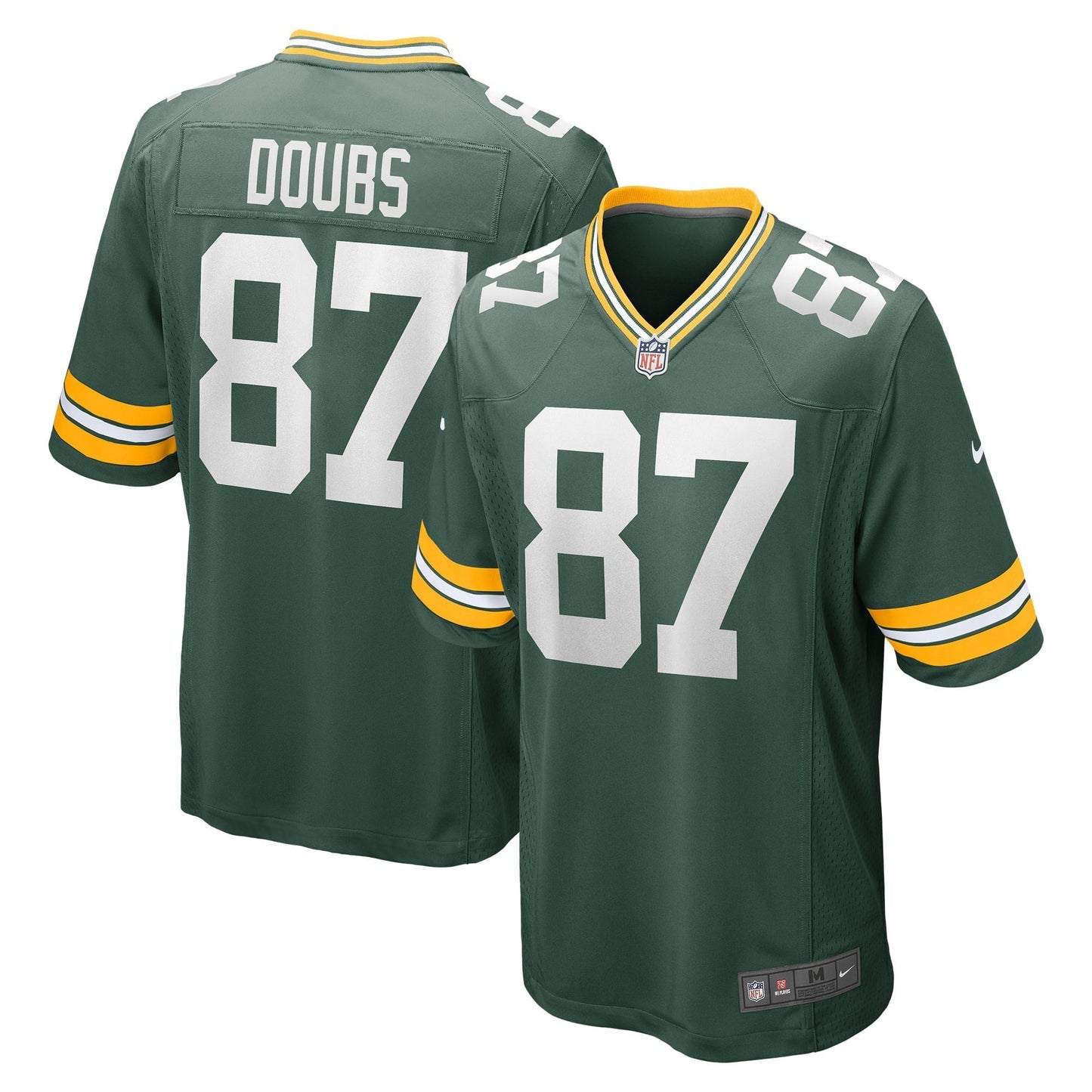Men's Nike Romeo Doubs Green Green Bay Packers Game Player Jersey