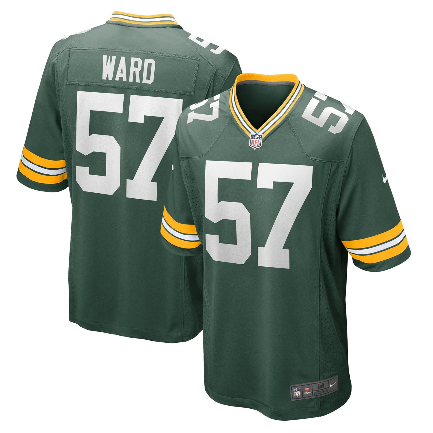Men's Nike Tim Ward Green Green Bay Packers Home Game Player Jersey