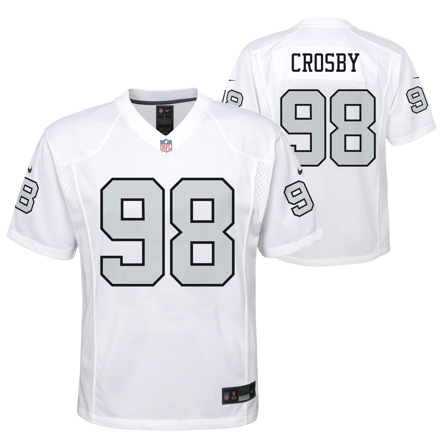 Maxx Crosby Las Vegas Raiders Nike Youth Game Jersey - White